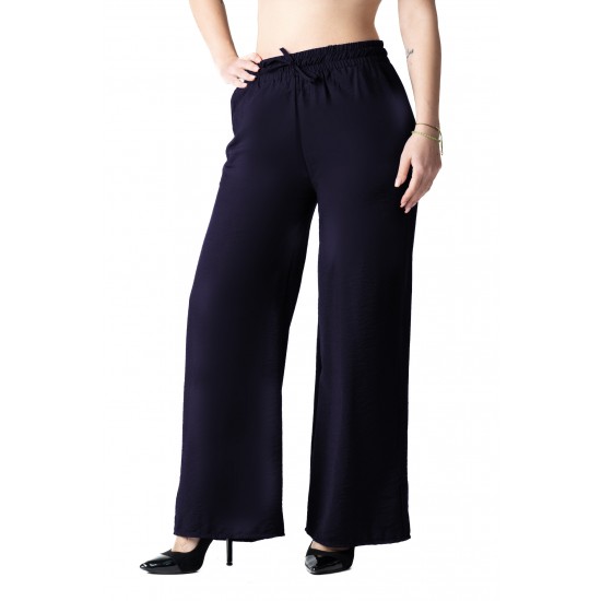 Pantaloni Dama Bleumarin Din Bumbac Subtire Larg De Vara Camila Pantaloni Dama Bleumarin Din Bumbac Subtire Larg De Vara Camila